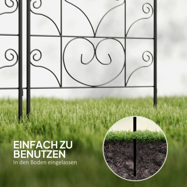 Outsunny Rankgitter schwarz B/H/L: ca. 1,3x120x50 cm – Bild 3