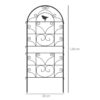 Outsunny Rankgitter schwarz B/H/L: ca. 1,3x120x50 cm – Bild 5