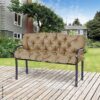 Outsunny Bankauflage khaki Schaumstoff B/H/L: ca. 98x8x150 cm Outsunny Bankauflage khaki Schaumstoff B/H/L: ca. 98x8x150 cm – Bild 2