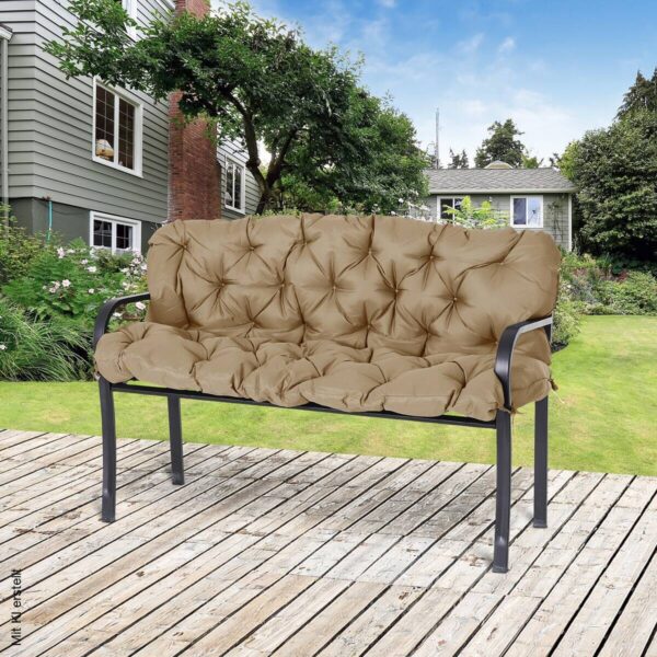 Outsunny Bankauflage khaki Schaumstoff B/H/L: ca. 98x8x150 cm Outsunny Bankauflage khaki Schaumstoff B/H/L: ca. 98x8x150 cm – Bild 2