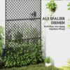Outsunny Raumteiler schwarz Stahl B/H/L: ca. 45x198x122 cm – Bild 5