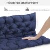 Outsunny Bankauflage blau Polyester B/H/L: ca. 150x8x98 cm Outsunny Bankauflage blau Polyester B/H/L: ca. 150x8x98 cm – Bild 4