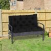 Outsunny Bankauflage schwarz Schaumstoff B/H/L: ca. 98x8x100 cm – Bild 5