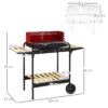 Outsunny Holzkohlegrill Metall B/H/L: ca. 47x95x103 cm – Bild 2