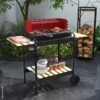 Outsunny Holzkohlegrill Metall B/H/L: ca. 47x95x103 cm – Bild 4