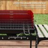 Outsunny Holzkohlegrill Metall B/H/L: ca. 47x95x103 cm – Bild 5