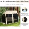 Outsunny Hollywoodschaukel kaffee Metall B/H/L: ca. 140x197x240 cm – Bild 2