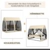 Outsunny Hollywoodschaukel kaffee Metall B/H/L: ca. 140x197x240 cm – Bild 4