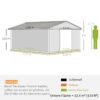 Outsunny Gerätehaus dunkelgrün B/H/L: ca. 386x200x340 cm Outsunny Gerätehaus dunkelgrün B/H/L: ca. 386x200x340 cm – Bild 2