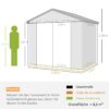 Outsunny Gerätehaus grau B/H/L: ca. 190x228x240 cm – Bild 2