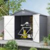 Outsunny Gerätehaus grau B/H/L: ca. 190x228x240 cm – Bild 5