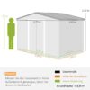 Outsunny Gerätehaus braun B/H/L: ca. 195x192x277 cm – Bild 5
