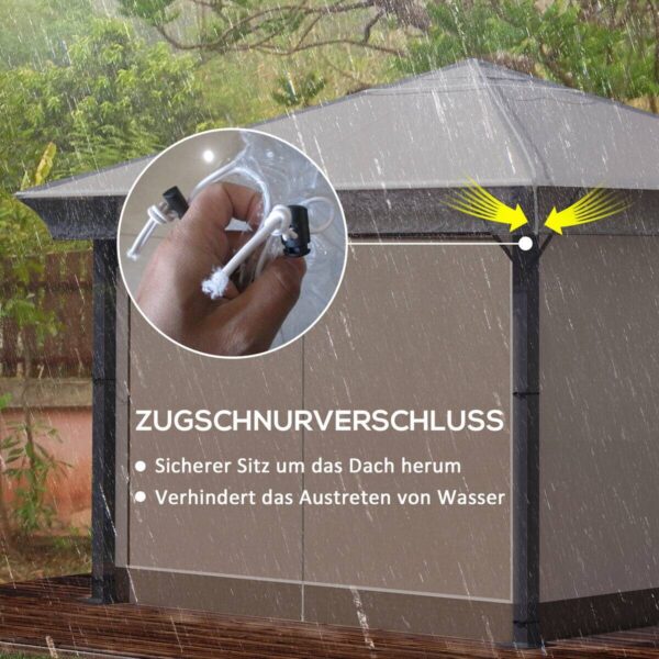 Outsunny Abdeckplane transparent Kunststoff B/H/L: ca. 300x80x300 cm Outsunny Abdeckplane transparent Kunststoff B/H/L: ca. 300x80x300 cm – Bild 5