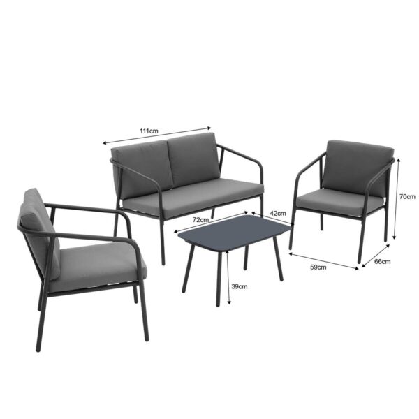 POCOline Loungeset Samos grau Stahl POCOline Loungeset Samos grau Stahl – Bild 5