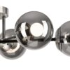 Lamkur Anbauleuchte Malena Chrom schwarz Glas Stahl B/H/L: ca. 64x20x64 cm E14 6 Brennstellen – Bild 4