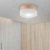Lamkur Deckenleuchte weiß Eiche PVC Holz B/H/L: ca. 35x15x35 cm E27 1 Brennstellen – Bild 3