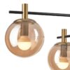 Lamkur Deckenleuchte Lilou gold Stahl Glas B/H/L: ca. 51x53x51 cm E14 6 Brennstellen – Bild 4