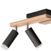Lamkur Deckenleuchte schwarz Holz B/H/L: ca. 20x23,5x84 cm 5 Brennstellen – Bild 5