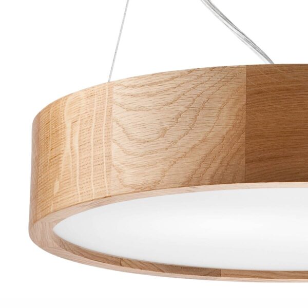 Lamkur Deckenleuchte weiß Holz Glas B/H/L: ca. 38x80x38 cm E27 2 Brennstellen – Bild 3