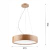 Lamkur Deckenleuchte weiß Holz Glas B/H/L: ca. 38x80x38 cm E27 2 Brennstellen – Bild 5