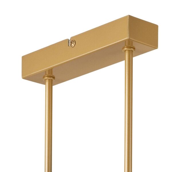 Lamkur Deckenleuchte gold Stahl B/H/L: ca. 53x32x53 cm E27 4 Brennstellen – Bild 5