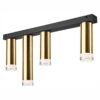Lamkur Deckenleuchte schwarz Stahl B/H/L: ca. 8x31,5x60 cm E27 4 Brennstellen – Bild 2
