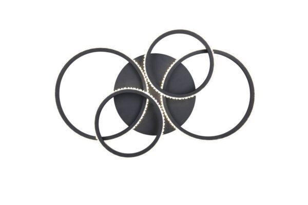 Reality LED-Deckenleuchte Cires mattschwarz Metall B/H/L: ca. 8,5x49,5x65,5 cm – Bild 2