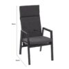 POCOline Stapelstuhl anthrazit Alu B/H/L: ca. 70x112x56 cm – Bild 3
