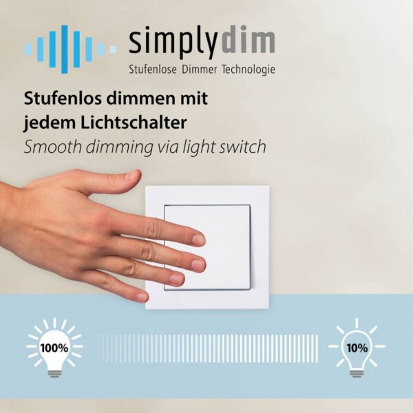 Just Light LED-Deckenleuchte Mikado schwarz H/D: ca. 5,3x40 cm – Bild 4