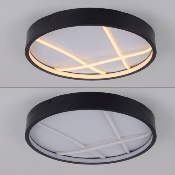 Just Light LED-Deckenleuchte Mikado schwarz H/D: ca. 5,3x40 cm – Bild 5