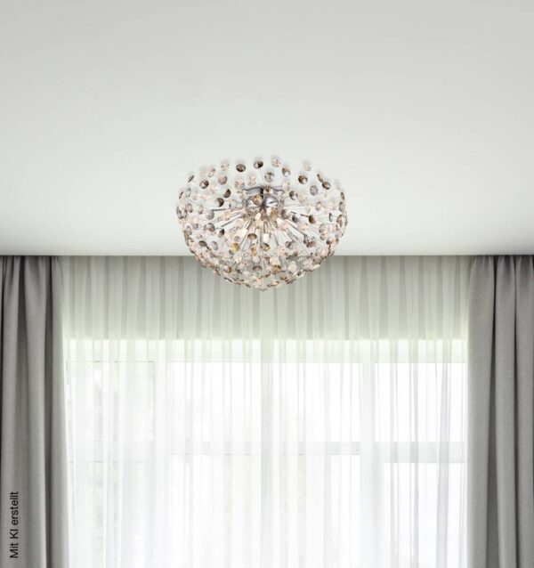 GLOBO LED-Deckenleuchte gold klar Metall H/D: ca. 25x45 cm 4 Brennstellen – Bild 2