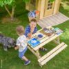 Timbela Kindersitzgarnitur M018 natur Holz B/H/L: ca. 90x50x90 cm – Bild 3