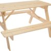 Timbela Kindersitzgarnitur M018 natur Holz B/H/L: ca. 90x50x90 cm – Bild 5