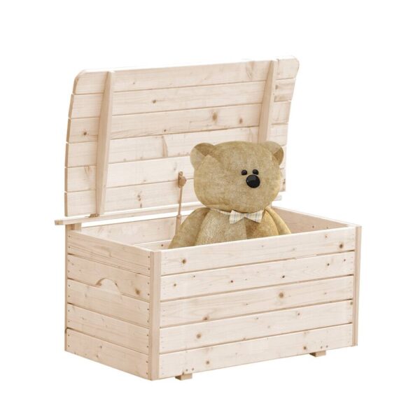 Timbela Aufbewahrungsbox M034 natur Holz B/H/L: ca. 80x47x50 cm – Bild 2