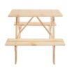 Timbela Kindersitzgarnitur M012 natur Holz B/H/L: ca. 60x50x81 cm – Bild 3