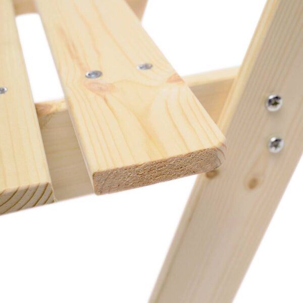 Timbela Kindersitzgarnitur M012 natur Holz B/H/L: ca. 60x50x81 cm – Bild 4
