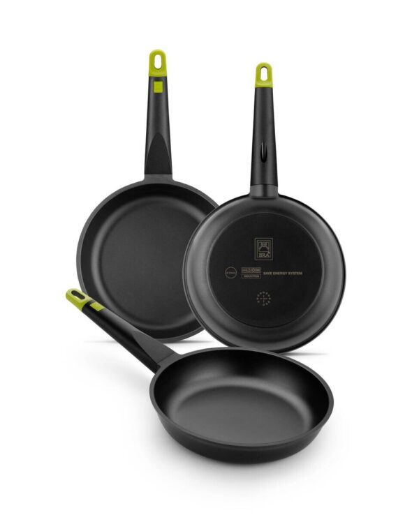 BRA Pfannenset Foodie schwarz Aluminium 3 tlg. – Bild 2