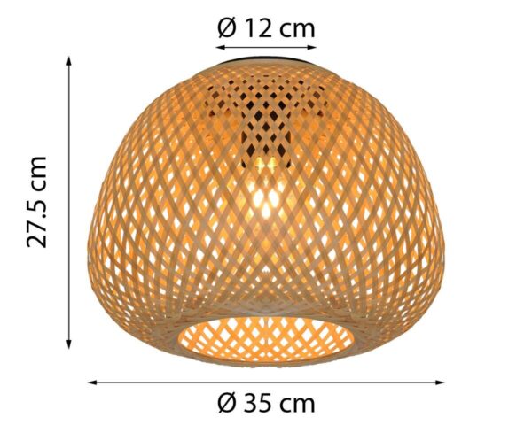 POCOline Deckenleuchte Salome Bambus H/D: ca. 27x35 cm E27 1 Brennstellen POCOline Deckenleuchte Salome Bambus H/D: ca. 27x35 cm E27 1 Brennstellen – Bild 4