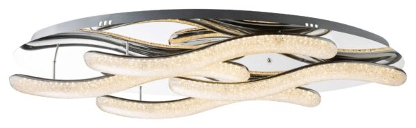 POCOline LED-Deckenleuchte Lio Chrom Metall Acryl B/H/L: ca. 32x12,5x75 cm – Bild 2