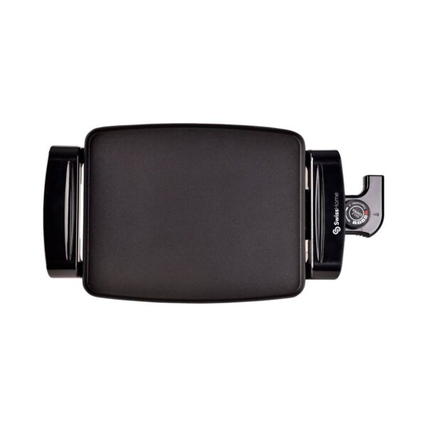 SWISS HOME Grillplatte schwarz Aluminium B/H/L: ca. 10,2x22,8x38,6 cm – Bild 2