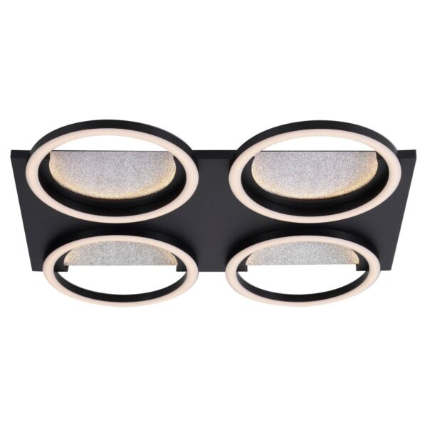 POCOline LED-Deckenleuchte Arietty schwarz Metall Kunststoff B/H/L: ca. 44,5x7x48 cm – Bild 2