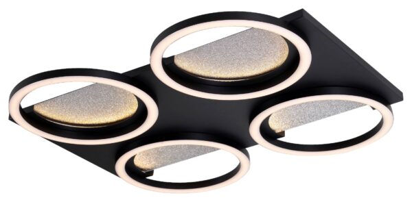 POCOline LED-Deckenleuchte Arietty schwarz Metall Kunststoff B/H/L: ca. 44,5x7x48 cm – Bild 3