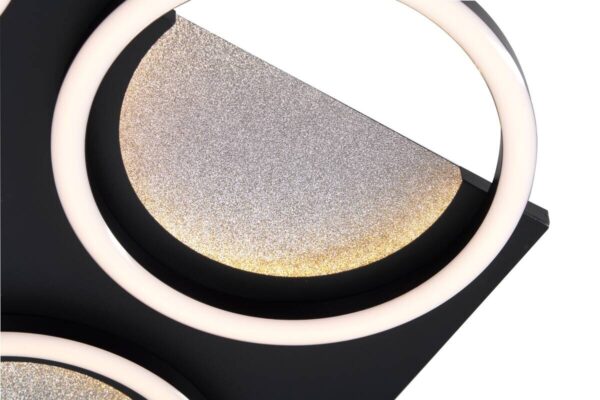 POCOline LED-Deckenleuchte Arietty schwarz Metall Kunststoff B/H/L: ca. 44,5x7x48 cm – Bild 5