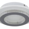 GLOBO LED-Deckenleuchte klar hellgrau weiß Kunststoff Metall H/D: ca. 5,5x20 cm 1 Brennstellen – Bild 3
