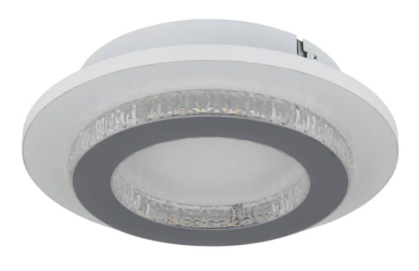 GLOBO LED-Deckenleuchte klar hellgrau weiß Kunststoff Metall H/D: ca. 5,5x20 cm 1 Brennstellen – Bild 3
