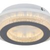 GLOBO LED-Deckenleuchte klar hellgrau weiß Kunststoff Metall H/D: ca. 5,5x20 cm 1 Brennstellen – Bild 4