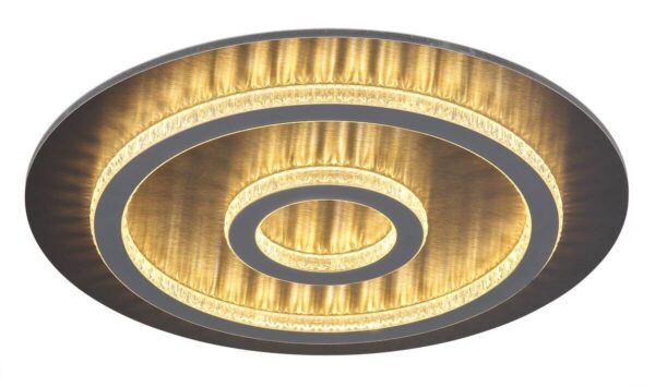 GLOBO LED-Deckenleuchte mattschwarz anthrazit hellgrau Kunststoff Metall H/D: ca. 5,5x45 cm 1 Brennstellen – Bild 2