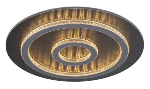 GLOBO LED-Deckenleuchte mattschwarz anthrazit hellgrau Kunststoff Metall H/D: ca. 5,5x45 cm 1 Brennstellen – Bild 4