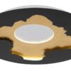 GLOBO LED-Deckenleuchte mattschwarz gold Opal Metall Acryl H/D: ca. 4,9x45 cm 1 Brennstellen – Bild 2