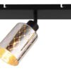 GLOBO Strahler Chrom mattschwarz klar Metall Glas B/H/L: ca. 9x22x66 cm E27 3 Brennstellen – Bild 2